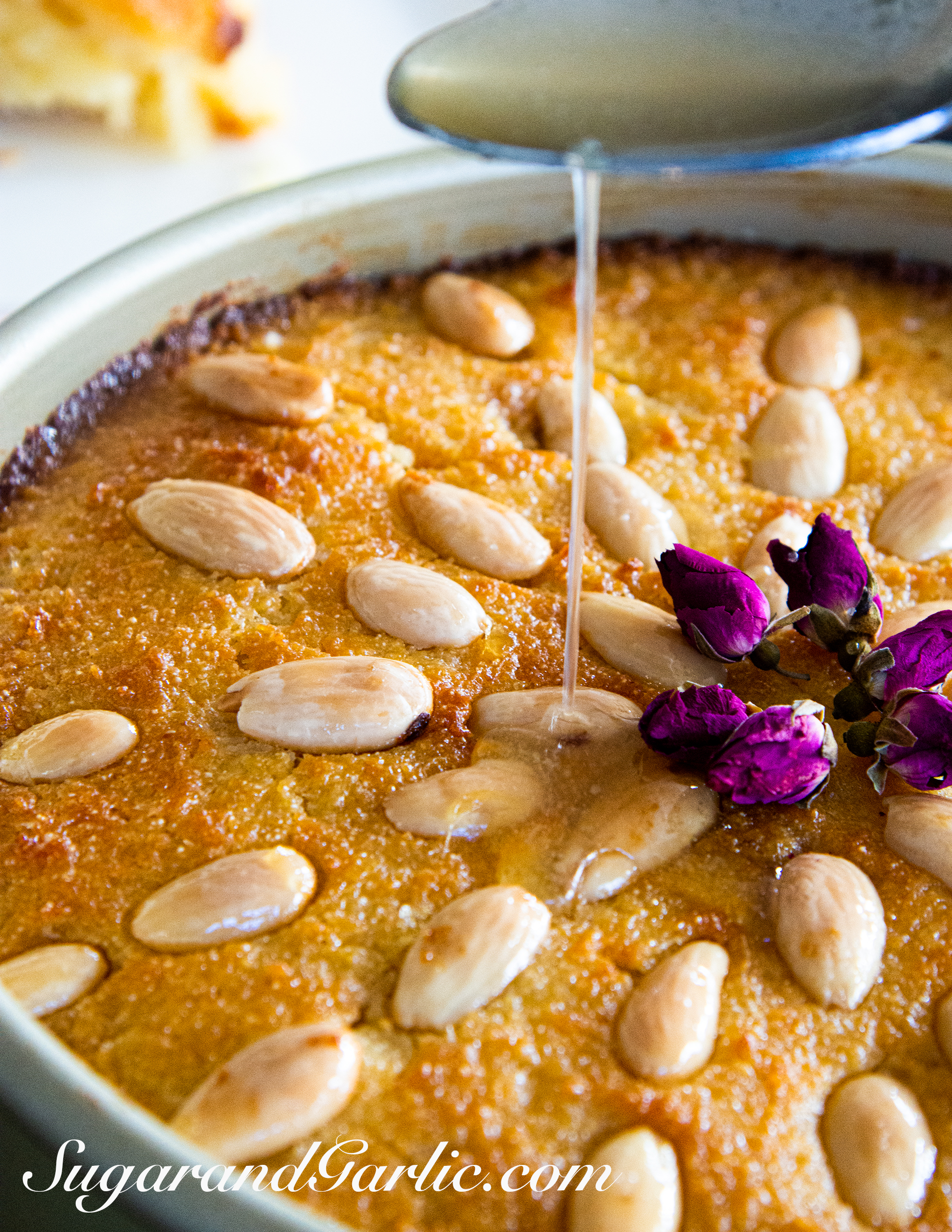 Arabic Honey Almond Cake - Spill the Spices