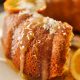 orange coconut cake with glaze