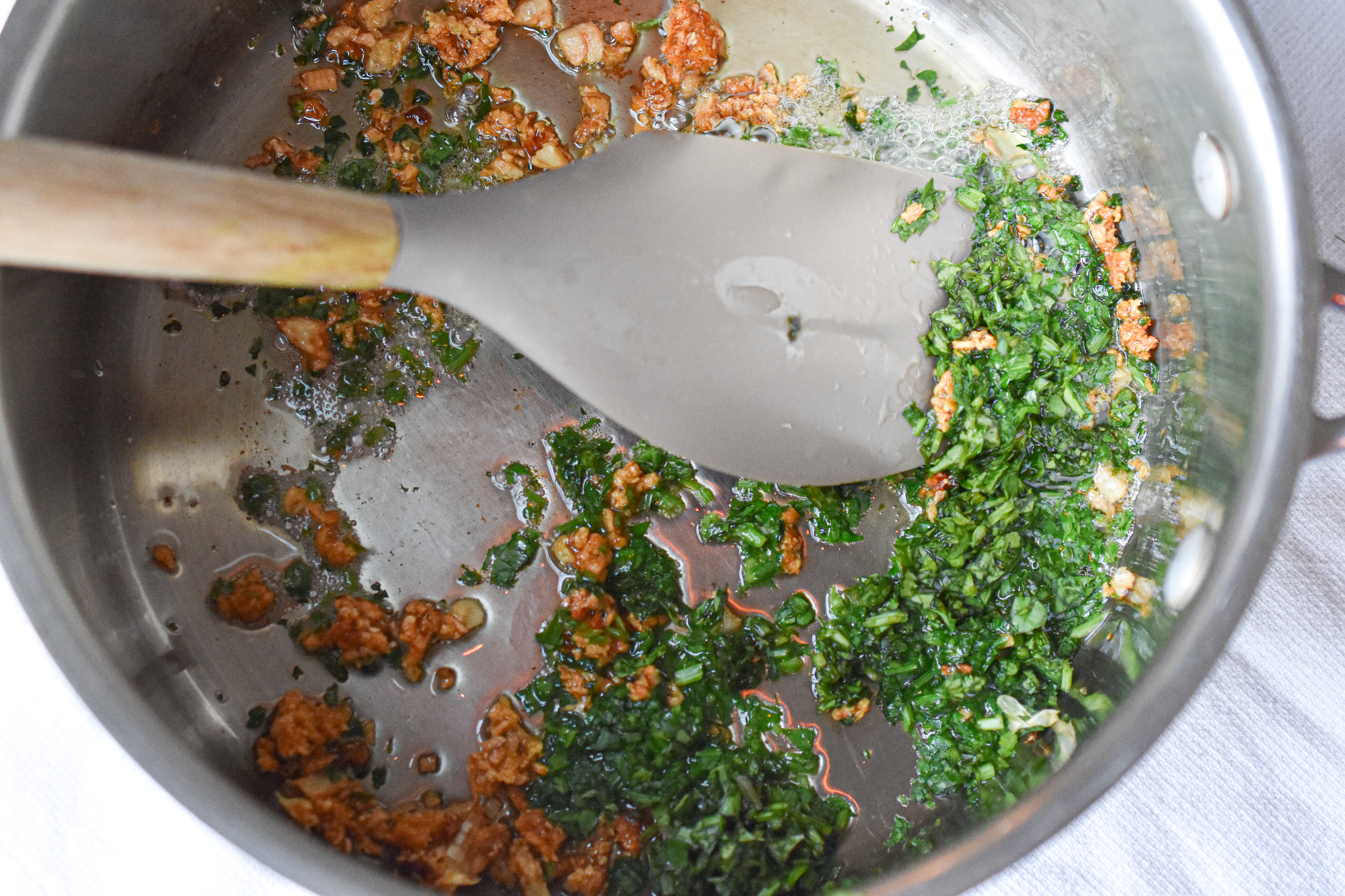 garlic and cilantro