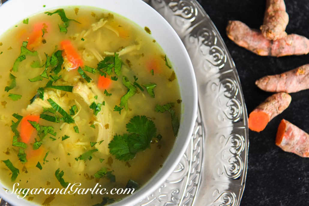 turmeric herb chicken soup