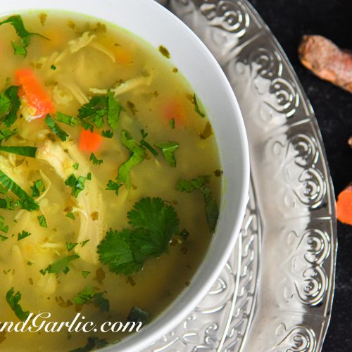 turmeric herb chicken soup