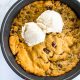 cookie in pan with ice cream